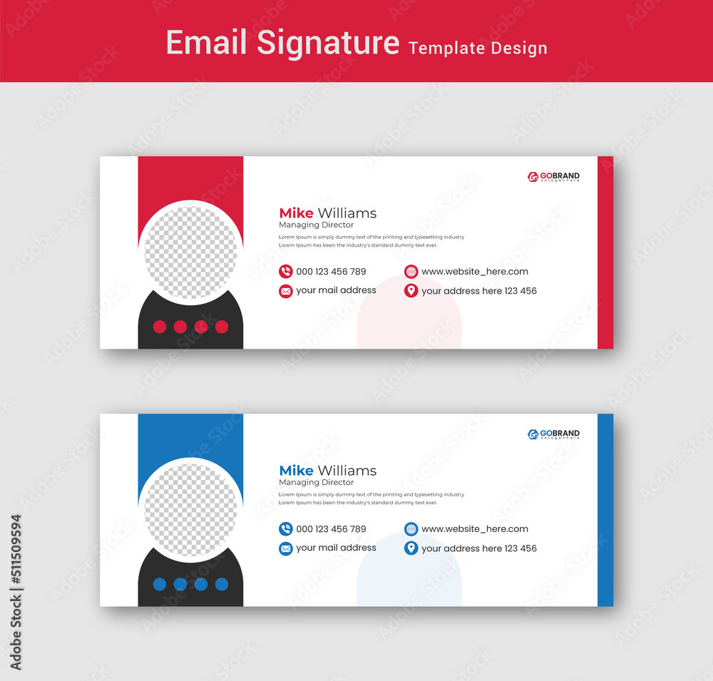 Business email signature with an author photo place modern and minimal style
Business email signature with an author photo place modern and minimal style
