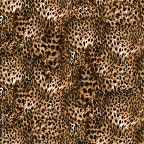 a metered pattern suitable for textiles consisting of wild animal skin