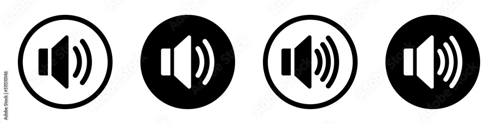 Sound icon. Speaker icon. Volume icon, vector illustration Sound icon. Speaker icon. Volume icon, vector illustration