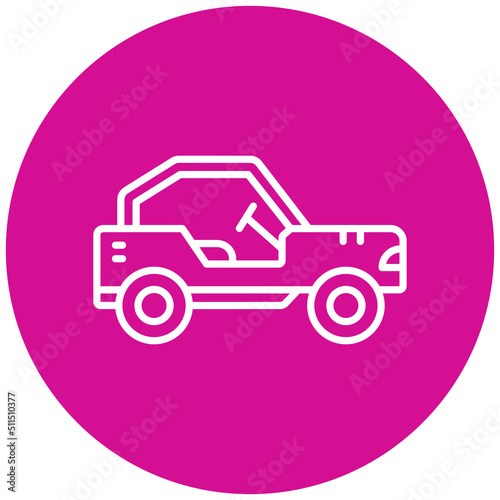 Buggy Car Icon Style