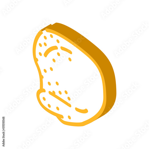 chicken thigh isometric icon vector. chicken thigh sign. isolated symbol illustration