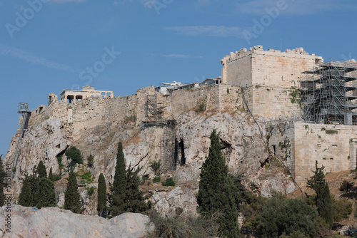 ruins of the castle in Athens Greece 