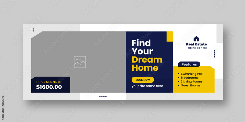 Real estate facebook timeline cover banner and digital marketing web banner, home facebook sale social media post Real estate facebook timeline cover banner and digital marketing web banner, home facebook sale social media post