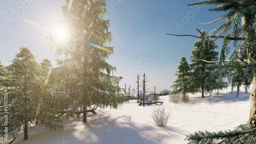 snow on mountain