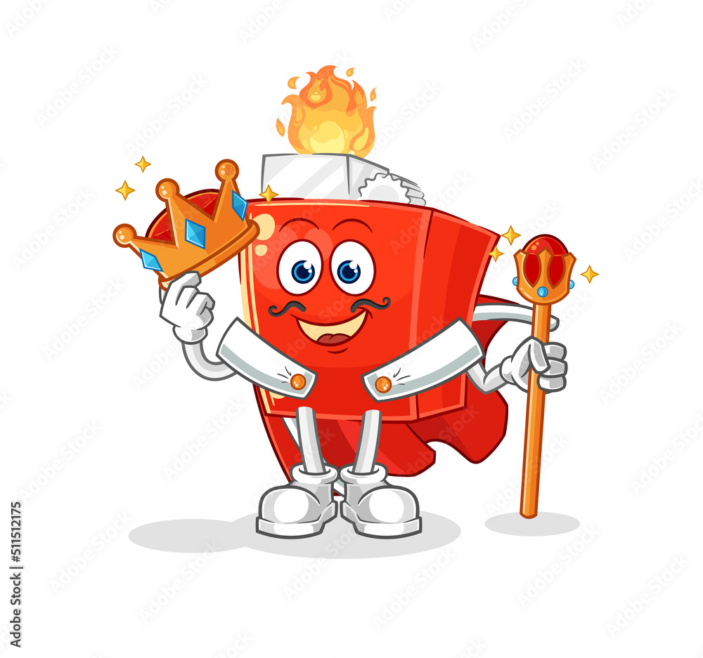 Obraz premium lighter king vector. cartoon character
