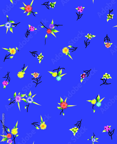 a pattern suitable for a textile consisting of flowers