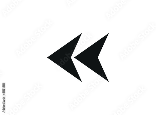 Left arrow icon, Left arrow icon vector, in trendy flat style isolated on white background.