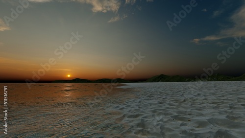 sunset on the beach