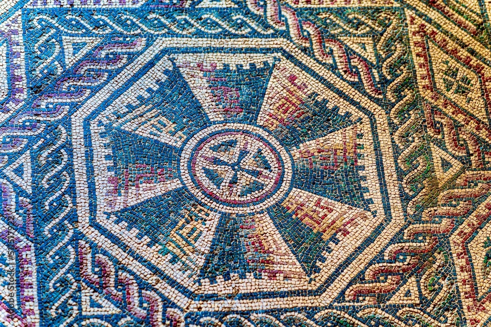 detail of a mosaic in sicily