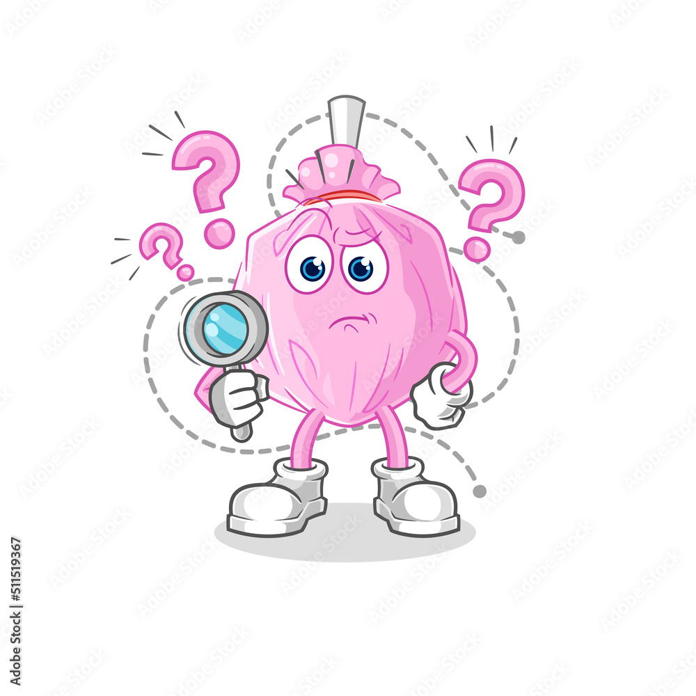 Naklejka premium cute candy searching illustration. character vector