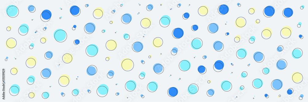 Abstract circles background. Colorful rounded bubbles and abstract curvy shapes. Vector backdrop texture or pattern. Seabed and bubbles colorful wallpaper
