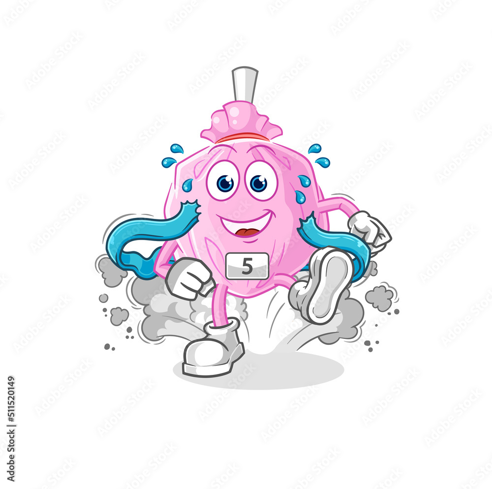 cute candy runner character. cartoon mascot vector cute candy runner character. cartoon mascot vector