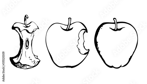 Stub from Apple. Vector drawing