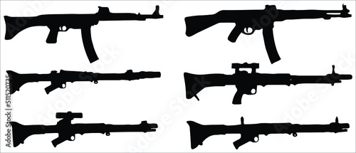 set of gun silhouette