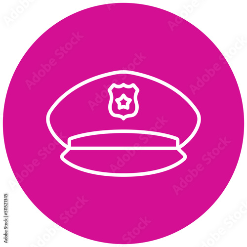 Police Hat Icon Style