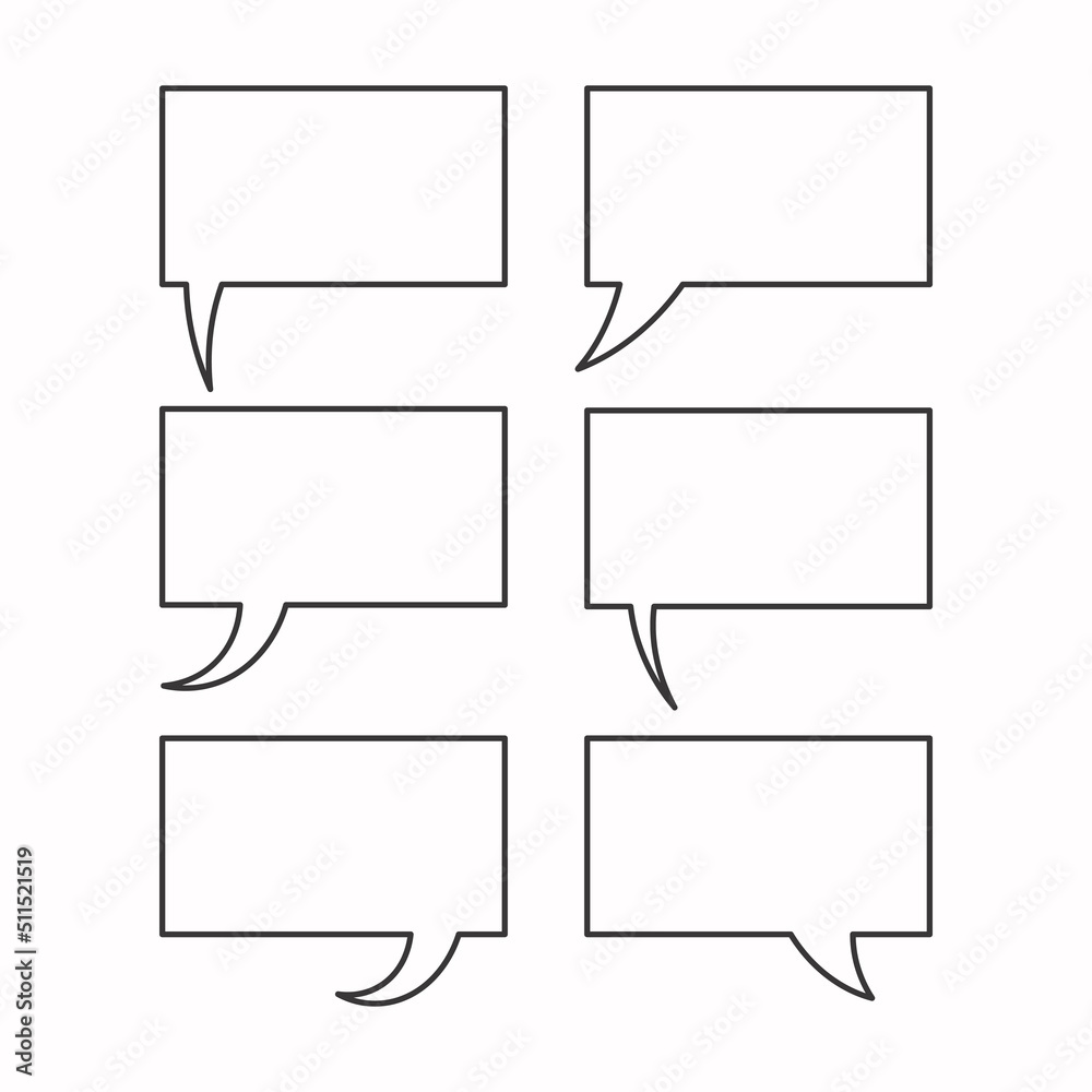 set of speech bubbles with square form and high quality design suitable for web and vector design set of speech bubbles with square form and high quality design suitable for web and vector design