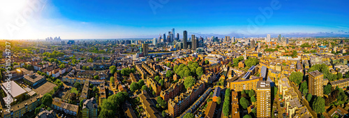 The aerial view of Shoreditch,  an arty area adjacent to the equally hip neighborhood of Hoxton in London © Alexey Fedorenko