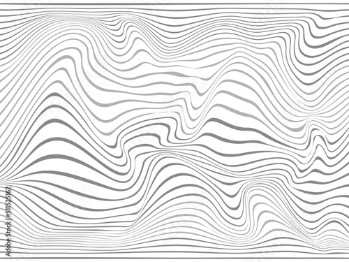 Warped gray lines made on the white background.