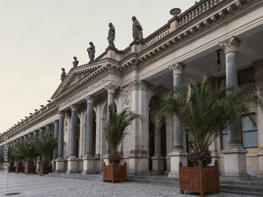 Fototapeta premium Mill Colonnade or Mlynska Kolonada in Carlsbad, Karlovy Vary, Czech Republic