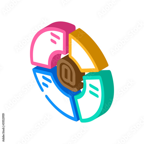 email list segmentation isometric icon vector. email list segmentation sign. isolated symbol illustration