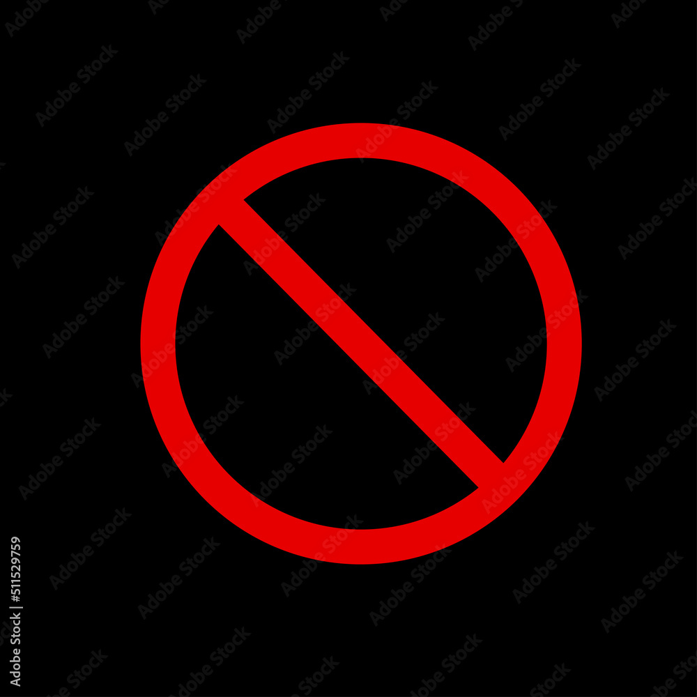 Red STOP sign isolated. Vector Stop hand sign. black background Red STOP sign isolated. Vector Stop hand sign. black background