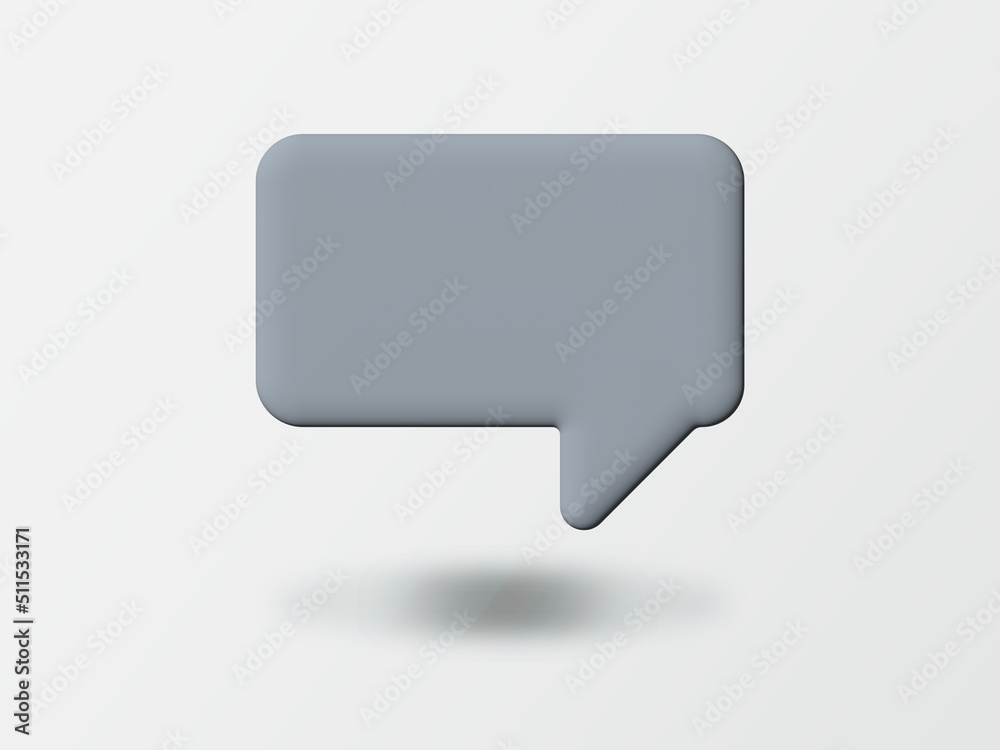3d social media notification blank speech bubble pin 3d social media notification blank speech bubble pin