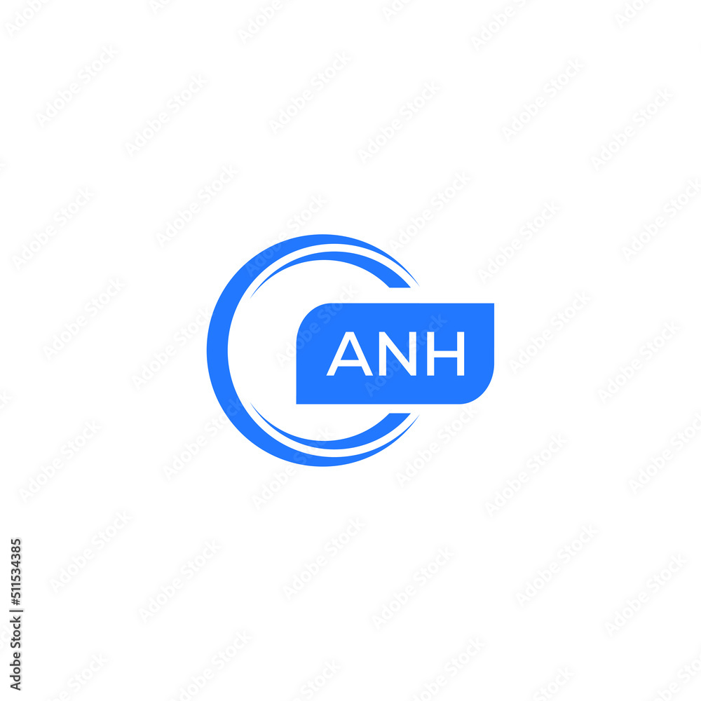 ANH letter design for logo and icon.ANH typography for technology