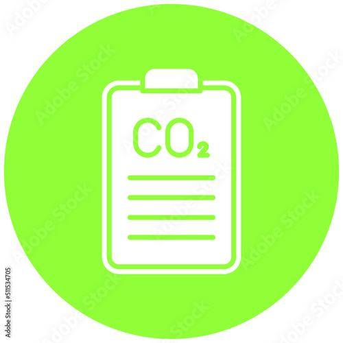 Carbon dioxide Report Icon Style