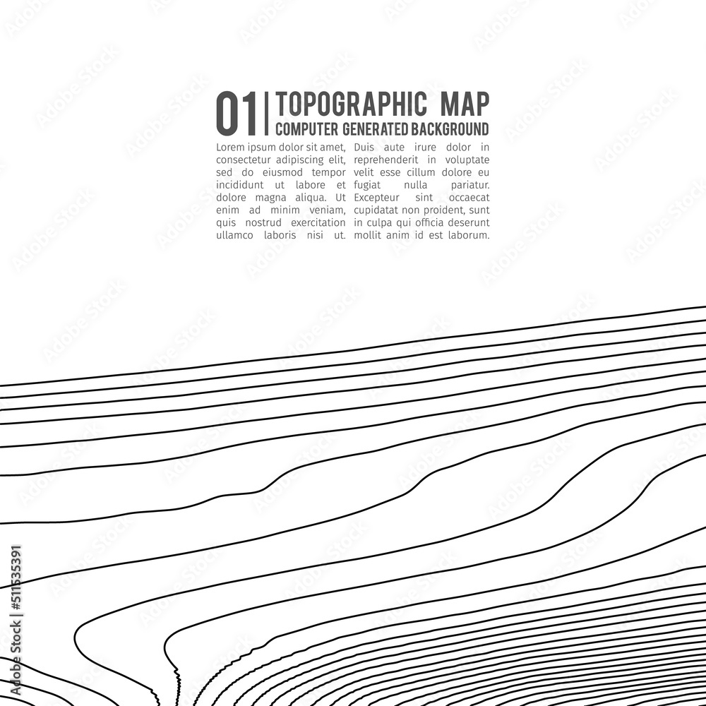 Topographic map contour background. Topo map with elevation. Contour map vector. Geographic World Topography map grid abstract vector illustration .