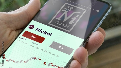 Fényképezés Nickel ETF, an investor buy or sold an etf commodity fund.