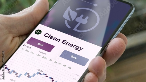 Invest in clean energy ETF, an investor buys or sell an etf fund.