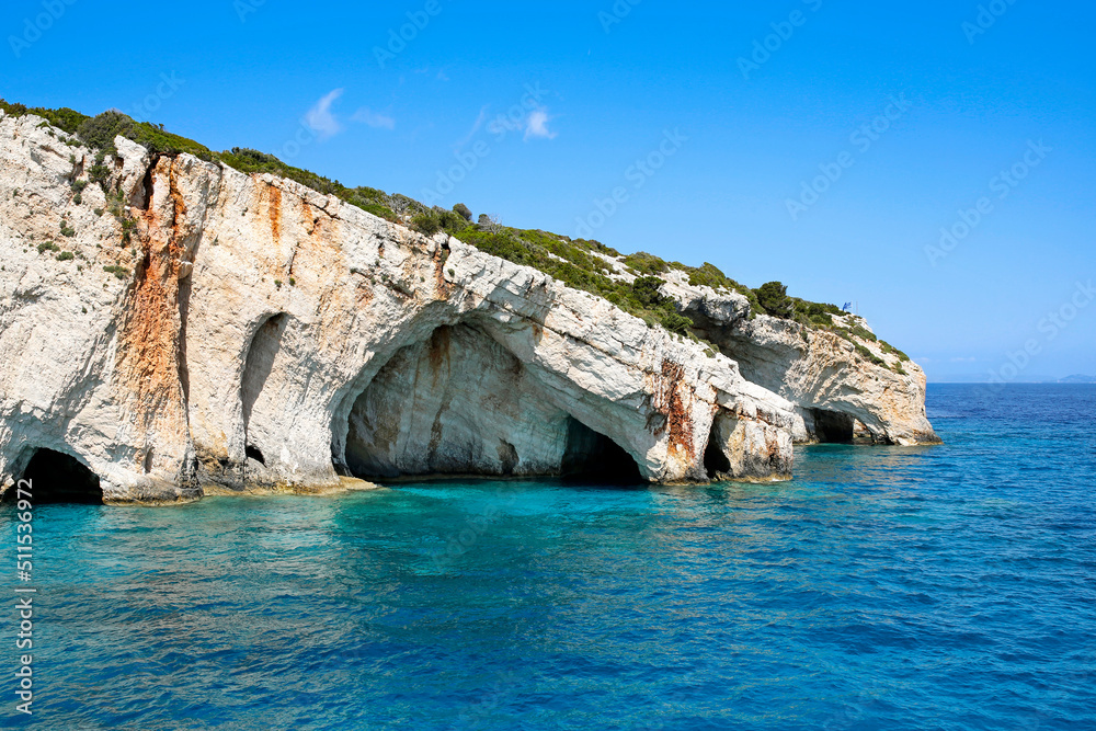 Blue Caves on Zakynthos island, Greece