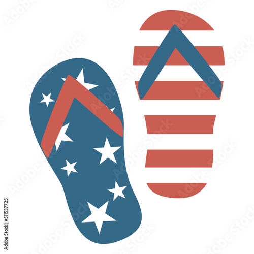 American flag Flip Flops USA Independence Day
