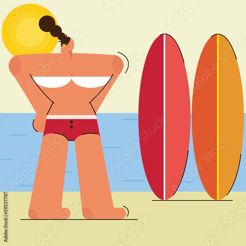 girl with the serf board