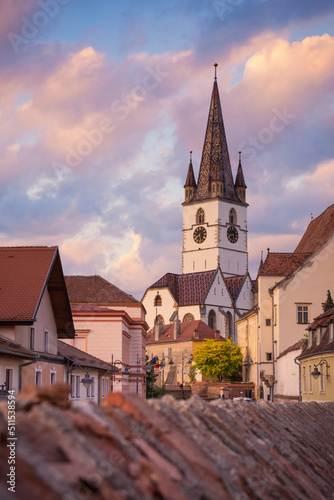 European old town. Historical center of Sibiu, Romania