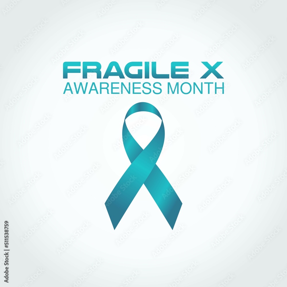 vector graphic of fragile x awareness month good for fragile x