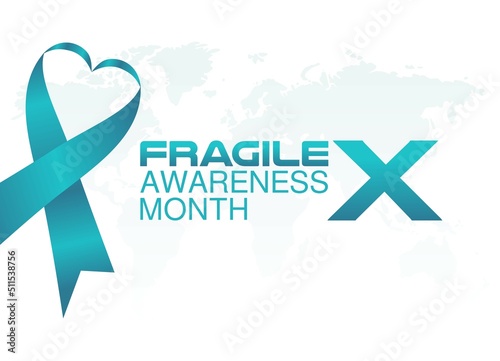 vector graphic of fragile x awareness month good for fragile x awareness month celebration. flat design. flyer design.flat illustration.
