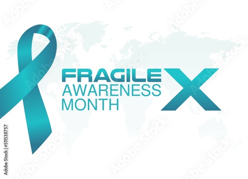 vector graphic of fragile x awareness month good for fragile x awareness month celebration. flat design. flyer design.flat illustration. photo