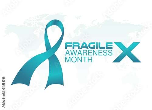 vector graphic of fragile x awareness month good for fragile x awareness month celebration. flat design. flyer design.flat illustration.