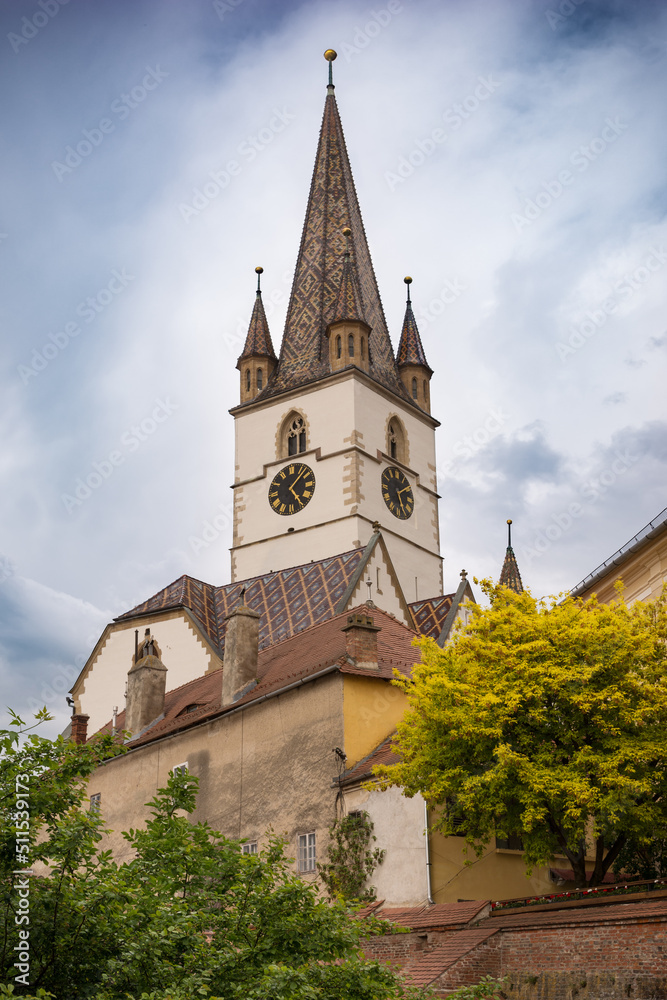 Fototapeta premium European old town. Historical center of Sibiu, Romania
