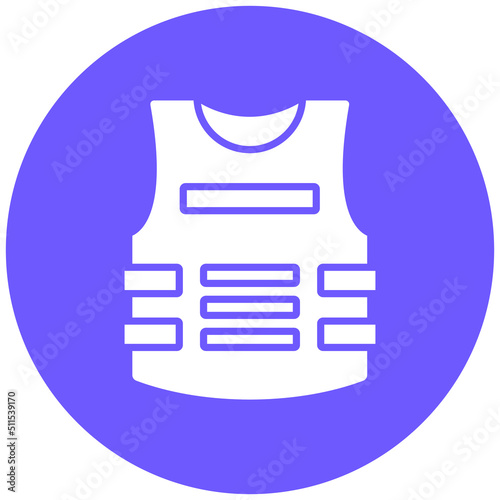 Bulletproof Vest Icon Style