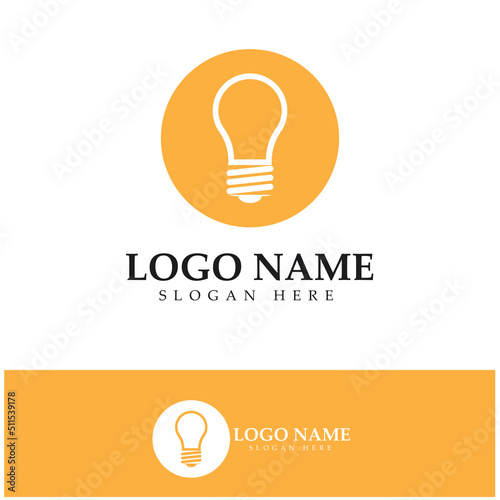 lamp lightbulb logo design inspiration vector icon template