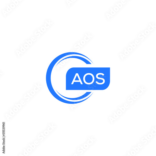 AOS letter design for logo and icon.AOS typography for technology, business and real estate brand.AOS monogram logo.vector illustration. photo