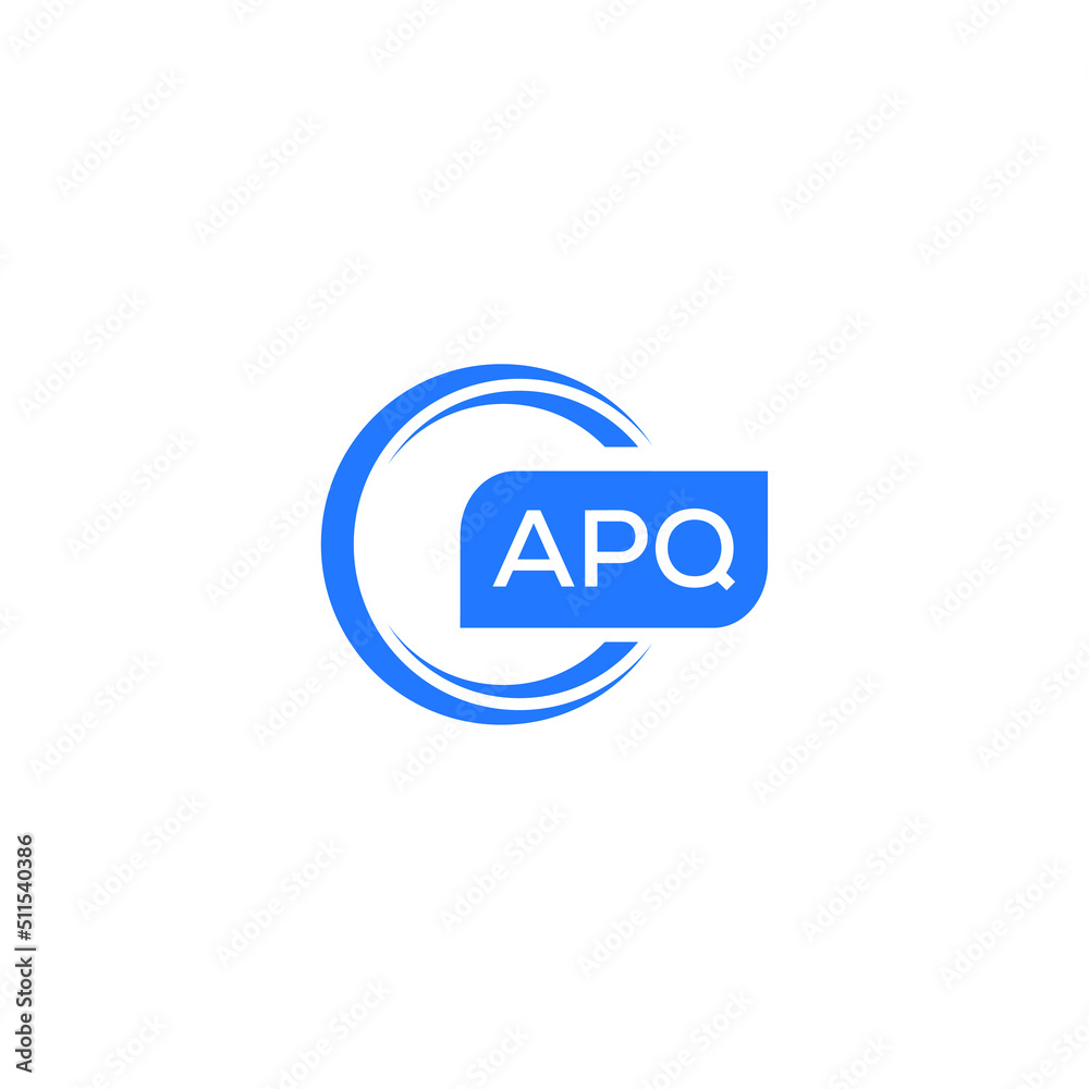 APQ letter design for logo and icon.APQ typography for technology