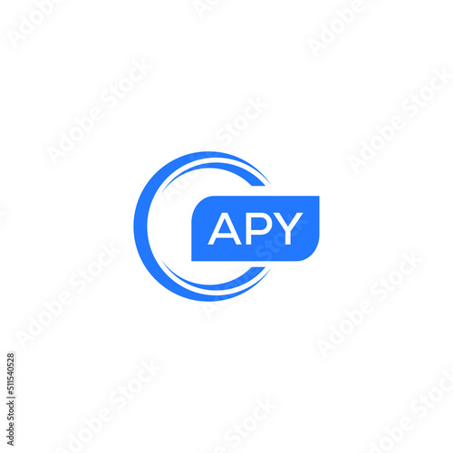 APY letter design for logo and icon.APY typography for technology, business and real estate brand.APY monogram logo.vector illustration. photo