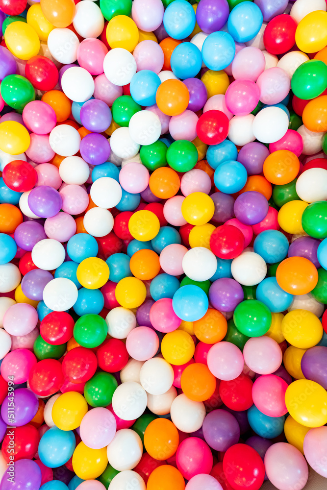 Obraz premium various colored plastic balls background