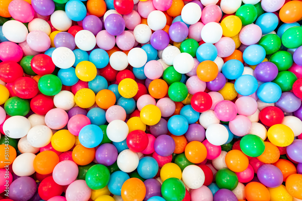 Obraz premium various colored plastic balls background