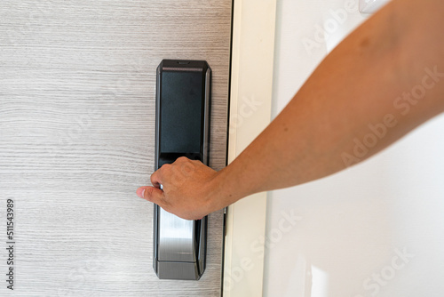 Hand open door digital and access control in a condo