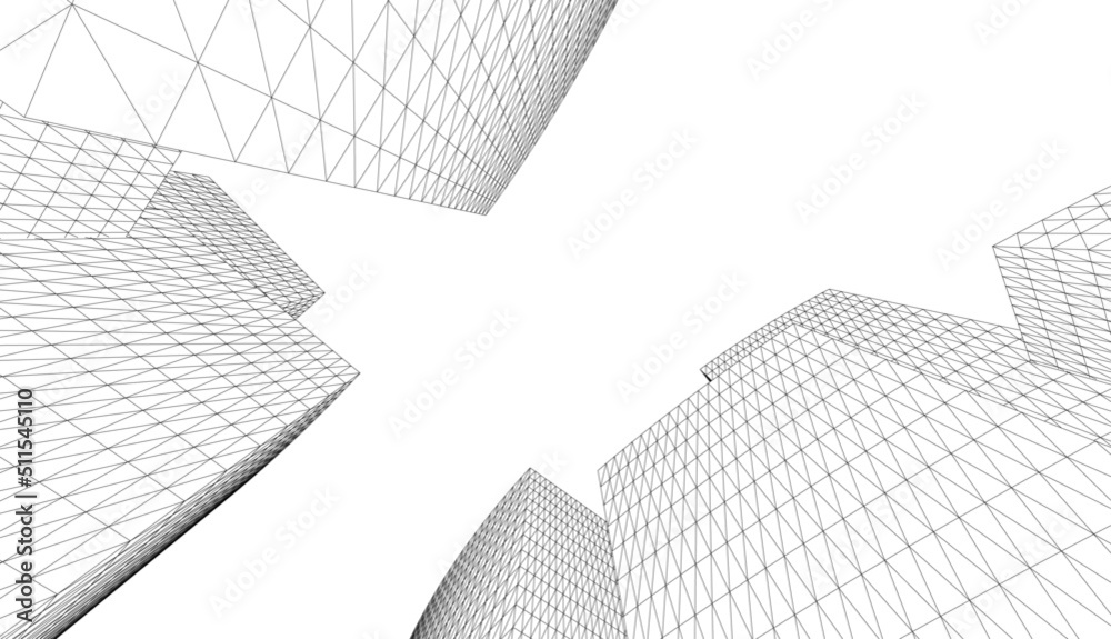 Abstract modern architecture 3d illustration Abstract modern architecture 3d illustration