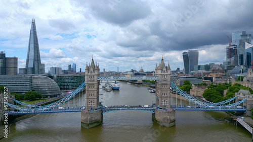 London Tower Bridge  River Thames and City of London from above - travel photography